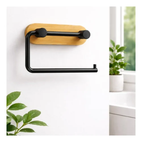 AJS 4 Tissue Holder D5-13 | Durable Metal Tissue Paper Dispenser with Wooden Handle | Buy Online Kerala AJS 4 Tissue Holder D5-13 | Durable Metal Tissue Paper Dispenser with Wooden Handle | Buy Online Kerala