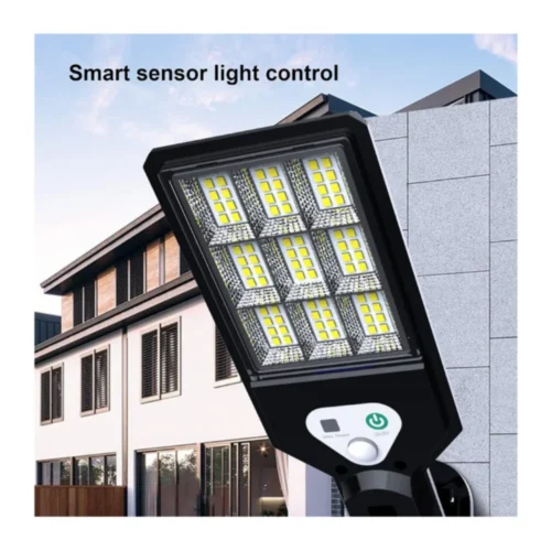 AJS C29-2 72 LED Solar Flood Light with Motion Sensor – Black