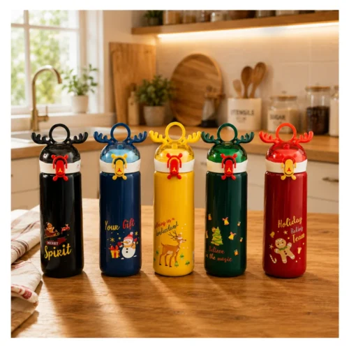AJS NIK PLJ-504-440 440ml Double Vacuum Stainless Steel Water Bottle – Multicolor AJS NIK PLJ-504-440 440ml Double Vacuum Stainless Steel Water Bottle – Multicolor