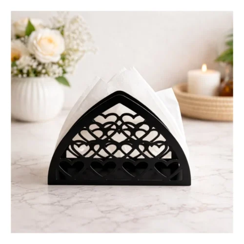 AJS Tissue Holder D1-17 Elegant Black Coated Metal Tissue Dispenser Online Kerala | Nikshan Electronics