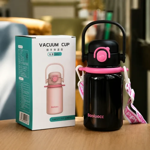 AJS Portable Water Bottle 600ML C27-11 – Stainless Steel BPA-Free Leak Proof Bottle with Locking Lid for Hot - Multicolor& Cold Drinks AJS Portable Water Bottle 600ML C27-11 – Stainless Steel BPA-Free Leak Proof Bottle with Locking Lid for Hot - Multicolor& Cold Drinks