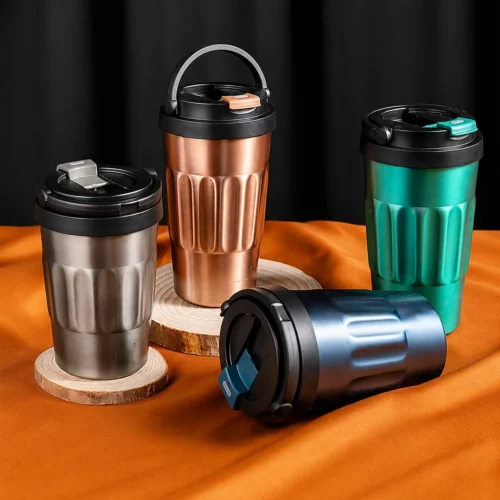 AJS 400ml Vacuum Insulated Stainless Steel Tumbler for Hot & Cold Beverages with Leak-Proof Lid AJS 400ml Vacuum Insulated Stainless Steel Tumbler for Hot & Cold Beverages with Leak-Proof Lid