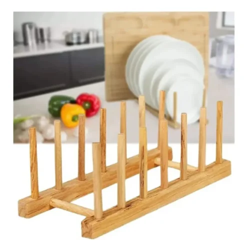 AJS3 Wooden Dish Drying Rack C1-8 – Space Saving Kitchen Organizer