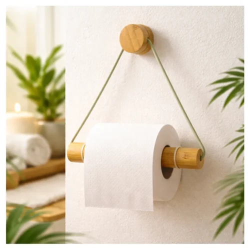 AJS4 Tissue Holder D5-10 Wooden Handle Metal Tissue Stand