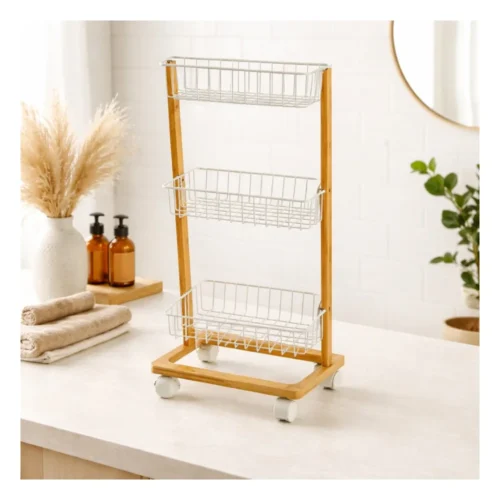 AJS5 Storage Cart D33-24 Online Kerala | 3 Tier Rolling Kitchen Organizer Cart | Nikshan Electronics AJS5 Storage Cart D33-24 Online Kerala | 3 Tier Rolling Kitchen Organizer Cart | Nikshan Electronics