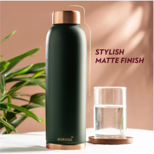 Borosil Colour Copper Bottle 1000ml | 100% Pure Copper Water Bottle for Healthy Hydration Borosil Colour Copper Bottle 1000ml | 100% Pure Copper Water Bottle for Healthy Hydration