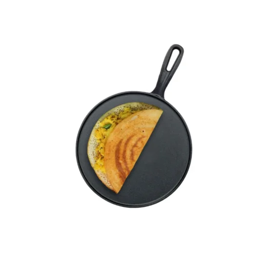 GREENCHEF Zesto 280mm Cast Iron Dosa Tawa | Heavy Duty Pre-Seasoned Natural Non-Stick Tawa GREENCHEF Zesto 280mm Cast Iron Dosa Tawa | Heavy Duty Pre-Seasoned Natural Non-Stick Tawa