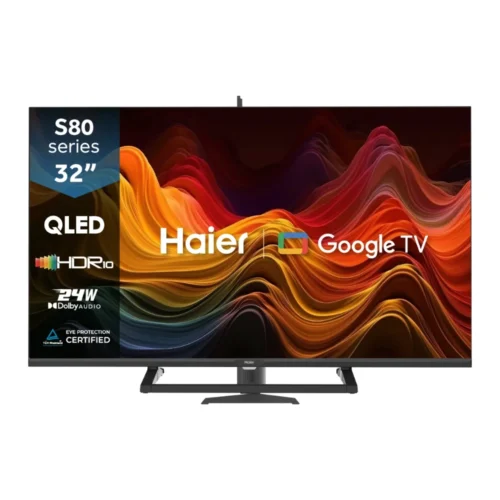 Haier 32 Inch QLED Smart TV H32S80GFX – Full HD HDR10 Google TV