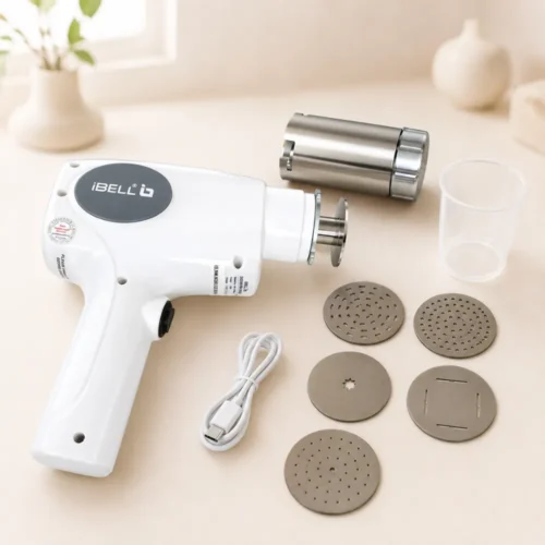 iBELL Loome 500 Cordless Noodle Maker 50W with 5 Molds for Idiyappam, Murukku & Homemade Snacks - White iBELL Loome 500 Cordless Noodle Maker 50W with 5 Molds for Idiyappam, Murukku & Homemade Snacks - White