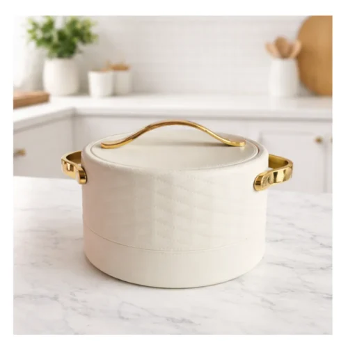 Jaypee Luxura 2500 Premium Insulated Casserole with Stainless Steel Inner & Gold Handles Jaypee Luxura 2500 Premium Insulated Casserole with Stainless Steel Inner & Gold Handles