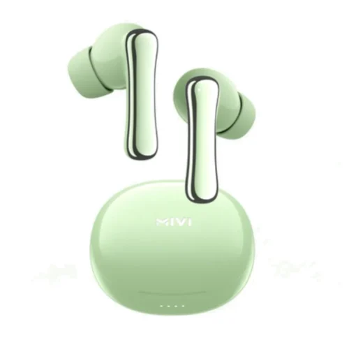 MIVI DuoPods i2 Pro SP True Wireless Earbuds with Bluetooth 5.3, Deep Bass, 60H Battery & Fast Charging – Green