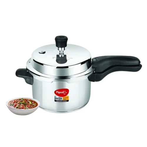 Pigeon Inox Stainless Steel Pressure Cooker 3L | Gas & Induction Compatible Pigeon Inox Stainless Steel Pressure Cooker 3L | Gas & Induction Compatible