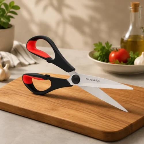 POLYGUARDS AA11012 Multi-Purpose Stainless Steel Kitchen Scissors 30cm with Bottle Opener & Nutcracker – Black & Red POLYGUARDS AA11012 Multi-Purpose Stainless Steel Kitchen Scissors 30cm with Bottle Opener & Nutcracker – Black & Red