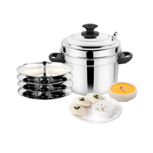 Prabha Stainless Steel Idli Cooker 16 Idlis | Gas & Induction Compatible
