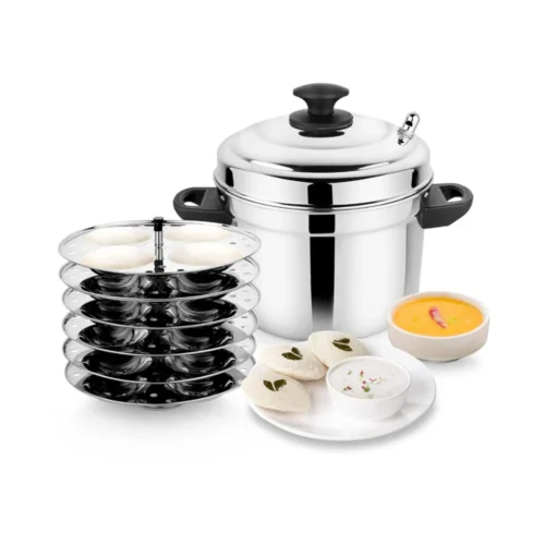 Prabha Stainless Steel Idli Cooker 24 Idlis | Induction & Gas Compatible