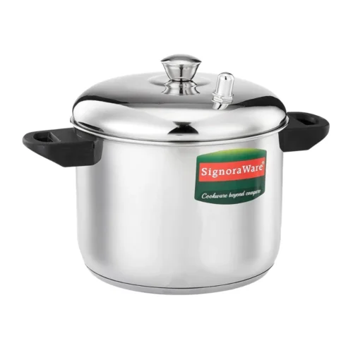 Signoraware Stainless Steel Idli Cooker 2L with 4 Plates | Induction & Gas Compatible