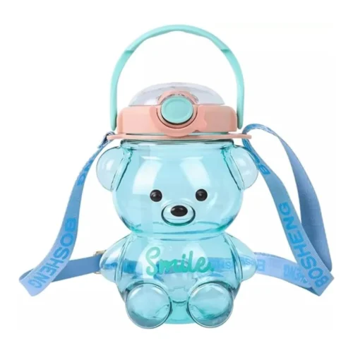 TAAJ Bear Straw Bottle 1L BPA-Free Plastic Water Bottle for Kids & Travel TAAJ Bear Straw Bottle 1L BPA-Free Plastic Water Bottle for Kids & Travel