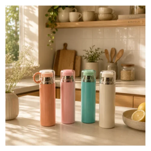 TAAJ Vacuum Water Bottle FQ-4159-2 520ml Stainless Steel Hot & Cold Flask TAAJ Vacuum Water Bottle FQ-4159-2 520ml Stainless Steel Hot & Cold Flask