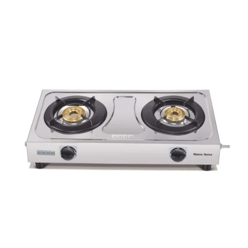 Usha Maxus GS2 001 2 Burner Gas Cooktop Silver Alloy Steel Stove