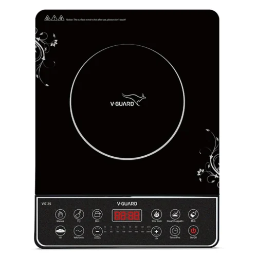 V Guard VIC 25 V2 2000W Induction Cooktop with Push Button Control | 7 Cooking Modes