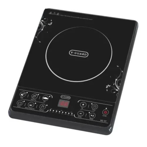 V Guard Induction Cooktop VIC 07 (1600 W, Black, Push Button)