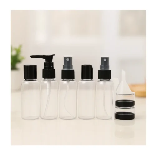 Vasvi Cosmetic Bottle Set 9 PCS A-88 Refillable Travel Toiletry Kit with Spray Bottles & Storage Bag Vasvi Cosmetic Bottle Set 9 PCS A-88 Refillable Travel Toiletry Kit with Spray Bottles & Storage Bag