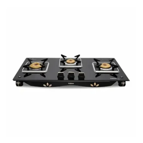 VIDIEM Air Gold FG 3 Burner Gas Stove GS 0295 AA Brass Burner VIDIEM Air Gold FG 3 Burner Gas Stove GS 0295 AA Brass Burner