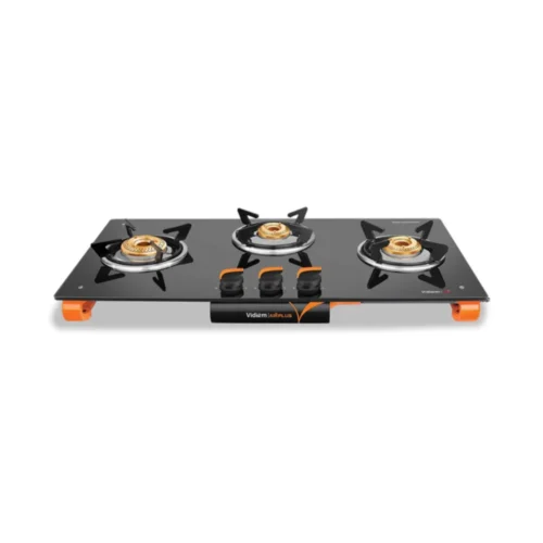 Vidiem Air Plus 3 Burner Glasstop Gas Stove – Black