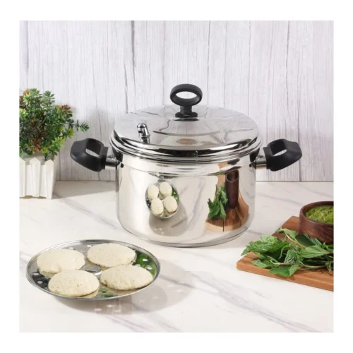 Vinod Classic 304 Stainless Steel Idli Cooker 6 Plate IDC6 | 24 Idlis, Induction & Gas Compatible