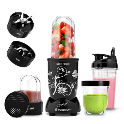 Wonderchef Nutri Blend 500W Mixer Grinder with Sipper Jar | 22000 RPM Smoothie Maker Wonderchef Nutri Blend 500W Mixer Grinder with Sipper Jar | 22000 RPM Smoothie Maker