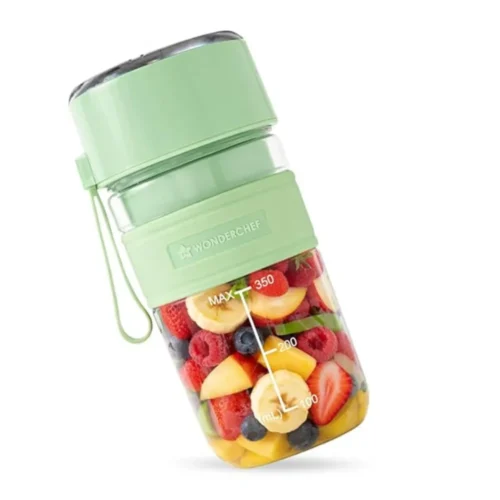Wonderchef Nutri-Cup Zip Portable Blender 350ml Green | Rechargeable Smoothie Maker with USB Charging Wonderchef Nutri-Cup Zip Portable Blender 350ml Green | Rechargeable Smoothie Maker with USB Charging