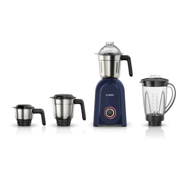 Bosch TrueMixx Pro 1000W Mixer Grinder with 4 Jars, 3-Speed Control, 22000 RPM Powerful Motor, Stainless Steel Blades, Dark Blue (MG8714C4BI) Bosch TrueMixx Pro 1000W Mixer Grinder with 4 Jars, 3-Speed Control, 22000 RPM Powerful Motor, Stainless Steel Blades, Dark Blue (MG8714C4BI)