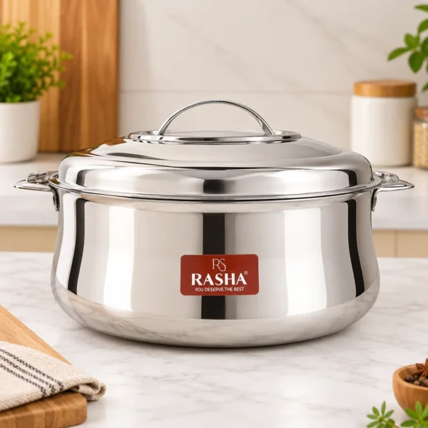 Coconut Rasha Rio Belly 3500ml Stainless Steel Hotpot | 3.5L Double Wall Insulated Casserole with Locking Lid Coconut Rasha Rio Belly 3500ml Stainless Steel Hotpot | 3.5L Double Wall Insulated Casserole with Locking Lid
