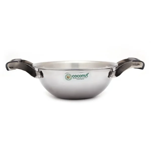 Coconut TL60 Nano Kadai 600ml | Food Grade Stainless Steel Mini Tadka Pan with Heat-Resistant Handle | Heavy Gauge, Rust Proof, Mirror Finish Coconut TL60 Nano Kadai 600ml | Food Grade Stainless Steel Mini Tadka Pan with Heat-Resistant Handle | Heavy Gauge, Rust Proof, Mirror Finish