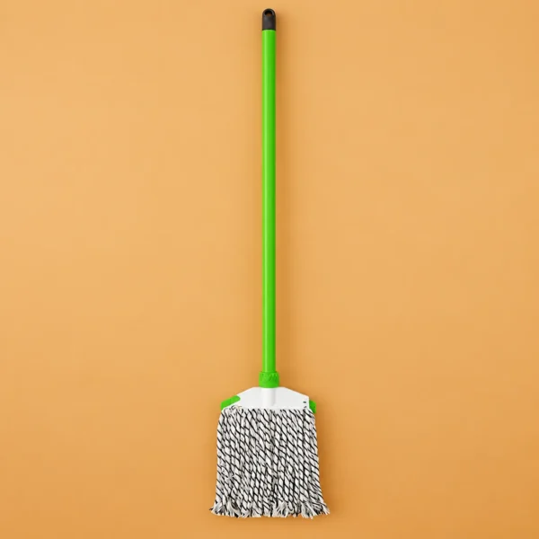 EEZYCLEAN 400GM 6-Inch A White Mop With Stick | Pure Cotton Floor Cleaning Mop EEZYCLEAN 400GM 6-Inch A White Mop With Stick | Pure Cotton Floor Cleaning Mop