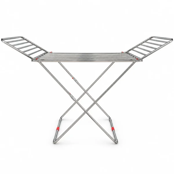 JSJ Elegant Jumbo Stainless Steel Foldable Cloth Drying Stand MM74 | Heavy Duty, Rust Resistant & Space Saving JSJ Elegant Jumbo Stainless Steel Foldable Cloth Drying Stand MM74 | Heavy Duty, Rust Resistant & Space Saving