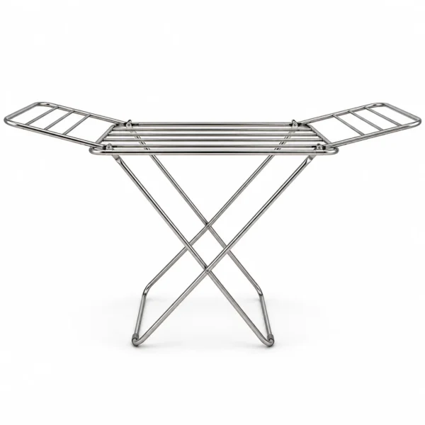 JSJ SS Turbo Small Stainless Steel Foldable Cloth Drying Stand 39 x 18 Inch | Heavy Duty, Rust Resistant | HP47 JSJ SS Turbo Small Stainless Steel Foldable Cloth Drying Stand 39 x 18 Inch | Heavy Duty, Rust Resistant | HP47