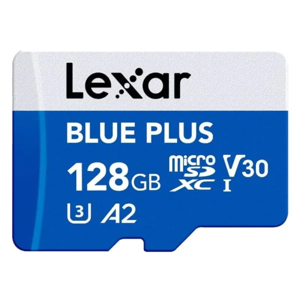 Lexar Blue Plus 128GB MicroSDXC Memory Card LXSD0035 UHS-I 170MB/s A2 U3 V30 with SD Adapter Lexar Blue Plus 128GB MicroSDXC Memory Card LXSD0035 UHS-I 170MB/s A2 U3 V30 with SD Adapter