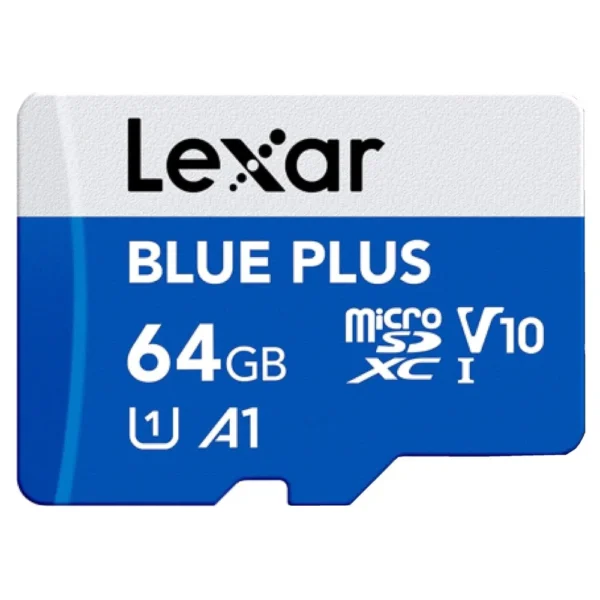 Lexar Blue Plus 64GB MicroSD Card LXSD0026 | 100MB/s, UHS-I, A1, U1, V10 with SD Adapter Lexar Blue Plus 64GB MicroSD Card LXSD0026 | 100MB/s, UHS-I, A1, U1, V10 with SD Adapter