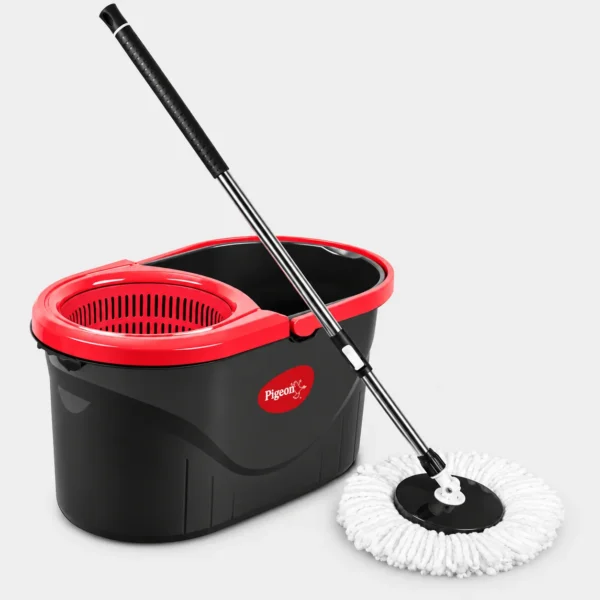 Pigeon Shine Mop 16278 with 360° Rotating Microfiber Head, Spin Bucket & Hands-Free Wringing System for Wet & Dry Floor Cleaning – Multicolor Pigeon Shine Mop 16278 with 360° Rotating Microfiber Head, Spin Bucket & Hands-Free Wringing System for Wet & Dry Floor Cleaning – Multicolor