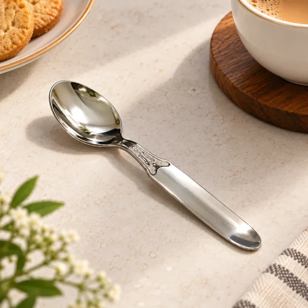 Sagar Globe 956 Stainless Steel Tea Spoon 13.5cm – Silver Mirror Finish Cutlery Spoon Sagar Globe 956 Stainless Steel Tea Spoon 13.5cm – Silver Mirror Finish Cutlery Spoon